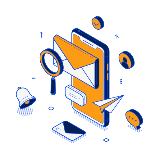 Communication and messaging illustration